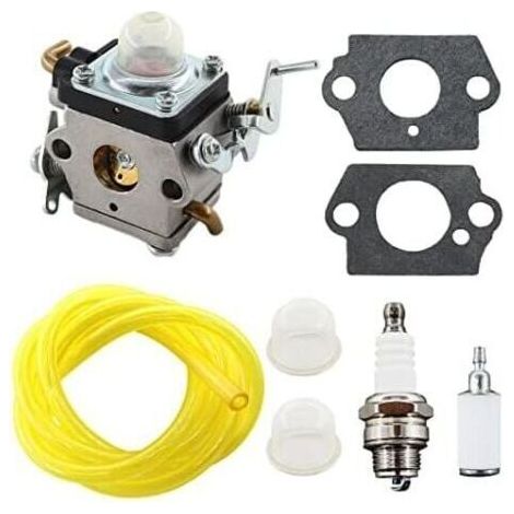 Carburateur 122 avec Bougie dallumage Tuyau Carburant for Husqvarna 122C 122LDX 122LK 22cc 574386701 581734301 coupe-fil important Filtre à Carburant Poire damorçage Joint (1/4)