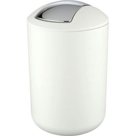 Poubelle Salle de Bain, Petite Poubelle Salle de Bain, couvercle basculant,, capacité 6,5L, plastique incassable,