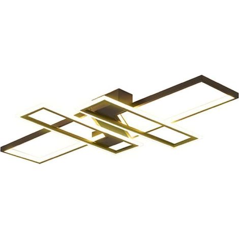 IluminaShop - Lampara de Techo LED Square Marron 80W CCT con Mando a Distancia  3000+4000+6000 (1/2)