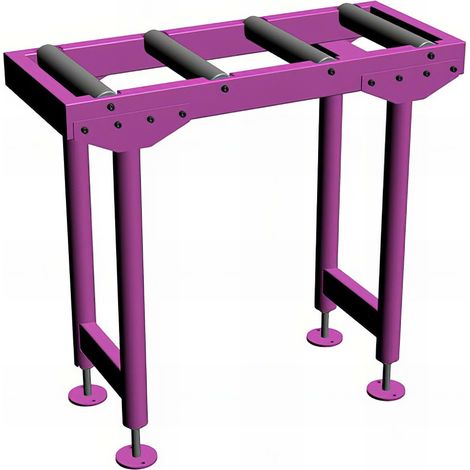 Sidamo – Table d'aménage à rouleau 100 cm – Charge maximale 700 kg – 4 rouleaux de 1000 mm – Construction robuste châssis tubulaire (1/3)