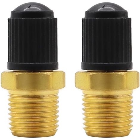 2 Pièces Valve Schrader, Laiton 1/8 NPT, Réservoir Air, Pression 300 Psig, Pour Pneu Auto