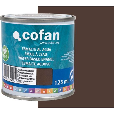 Esmalte al agua (125 ml) "marrón toscana satinado" (1/4)