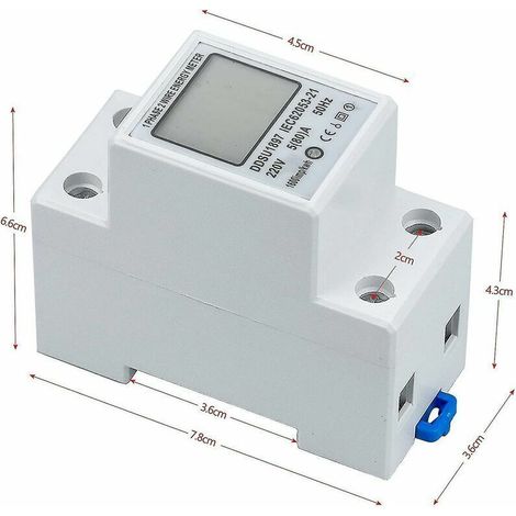 Contatore elettrico monofase 580 A 230 V 50 Hz, digitale, per energia elettrica (1/4)