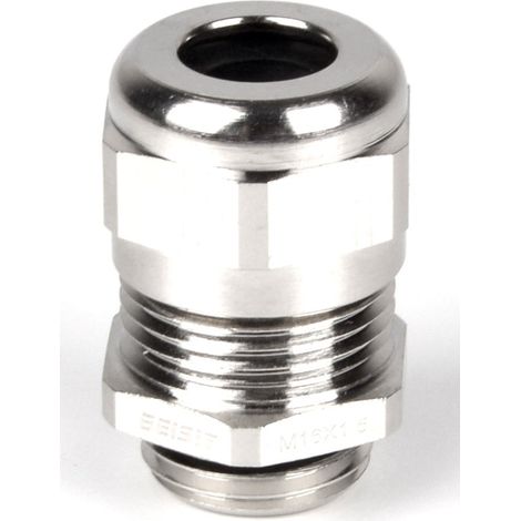 Presse-étoupe M12 x 1.5 en Laiton nickelé pour câble de 3mm à 6.5mm, avec contre-écrous, IP68 ( Prix pour Sachet de 5 )