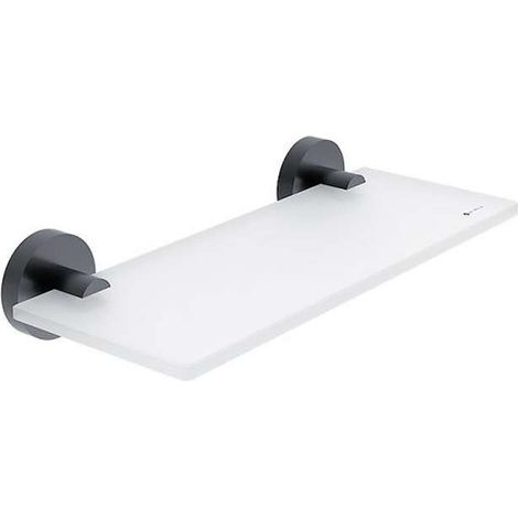 Nimco Unix - Ablage, Länge 30 cm, Glas matt/schwarz matt UNC 13091B-30-90