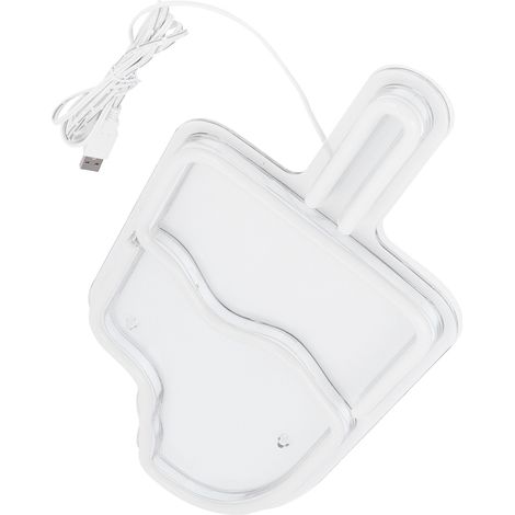 Enseigne lumineuse LED en forme de popsicle pour cornets de glace/décoration murale à lumière froide, décoration de chambre, accessoires pour la maison, fêtes, alimentée par USB. (1/5)
