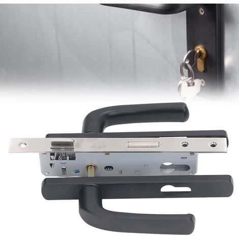 Ensemble de serrure mécanique pour porte, ensemble de serrure à rupture de pont thermique en alliage d'aluminium, poignée de porte battante, serrure pour porte en PVC, ensemble de serrure à poignée à (1/5)