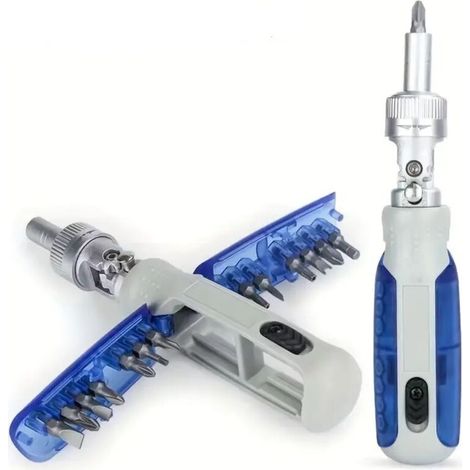 15-in-1 tragbarer Präzisionsschraubendreher mit Magnetbits, Kreuzschlitzschraubendreher-Kombinationsset, multifunktionales Reparaturwerkzeug - Crezuo