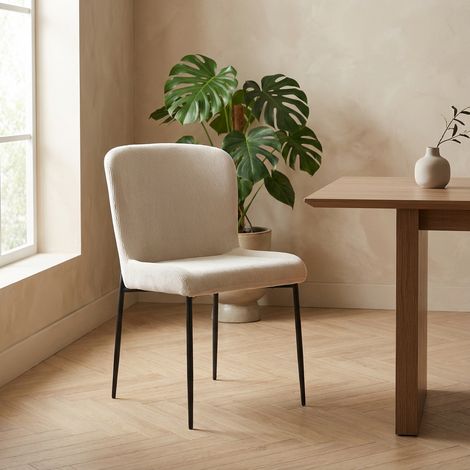 Chaise de salle à manger moderne en tissu Emma (lot de 2) (1/5)