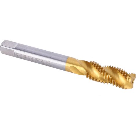 Taraud à goujures hélicoïdales M10x1,5 mm en acier rapide, outil de filetage et de perçage (1/5)