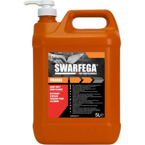 Swarfega Orange Hand Cleaner 5L Pump Bottle - Heavy-Duty Formula