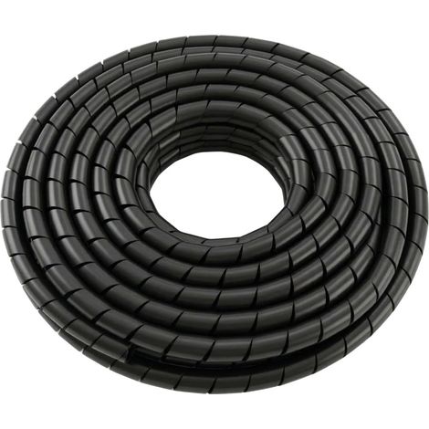 10 Tuyau câble spiralé Noir, Diamètre 12mm, Protection flexible câbles 9-65mm, Usage privé industriel (1/3)