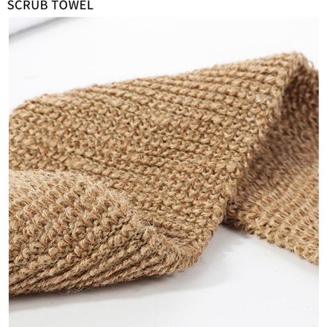 2 Gants de Gommage en Fibre de Jute pour le Dos et le Corps - Lot avec Éponge et Bretelles de Lavage (1/5)
