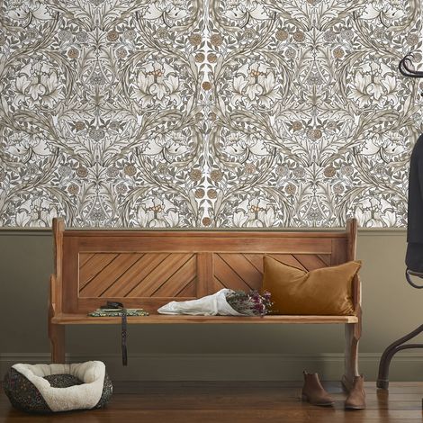 Papier peint panoramique William Morris African Marigold Neutral 400 x 250cm Beige (1/5)