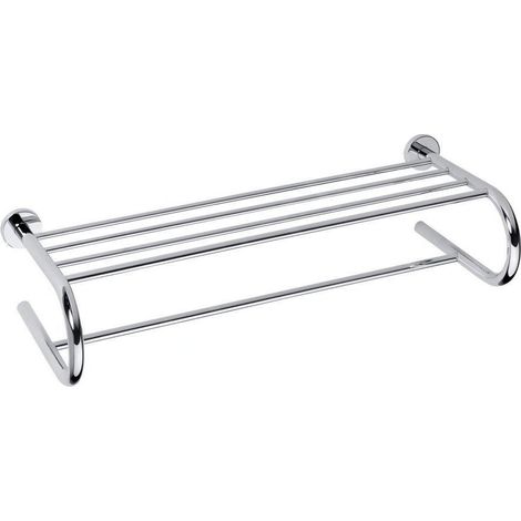 Tablette porte-serviette forme U OMEGA laiton chromé 65,5x16,5x27 cm (1/2)