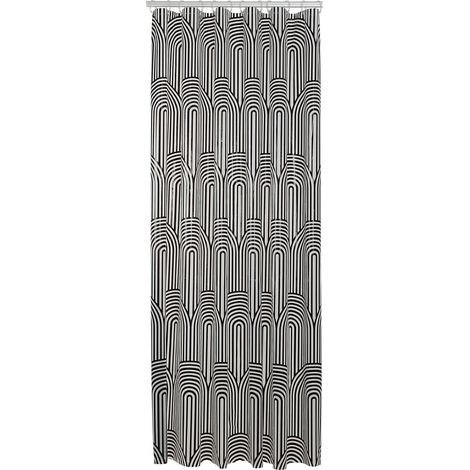 Rideau de douche 180x200 cm PEVA Noir / Blanc (1/4)