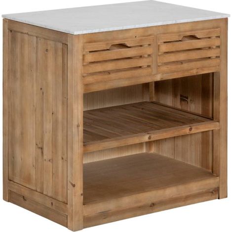 Meuble bas de cuisine 2 tiroirs + 1 étagère Epure (1/5)