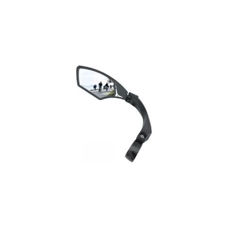 rétroviseur de vélo pour guidon, HD résistant aux explosions, miroir en verre transparent, rétroviseur de vélo rotatif réglable (1/5)