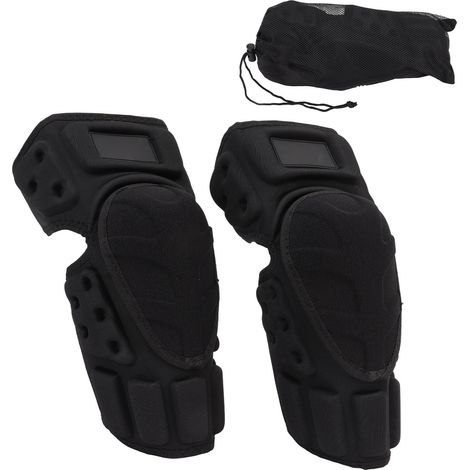 2 Pièces Protège-Coudes Moto Antichoc Résistant à l'Usure Doublure Velours Confortable Noir (1/5)