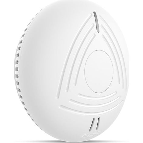 Détecteur de fumée avec une batterie de 10 ans - Installation Easy Fire Alarme Détecteur de fumée sans forage avec support magnétique, idéal pour la maison, l'appartement et la location (paquet de 1, (1/5)