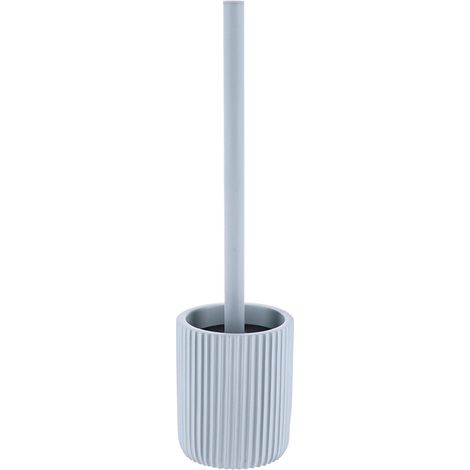 Brosse wc polyresine striee - bleu clair - Tendance (1/4)