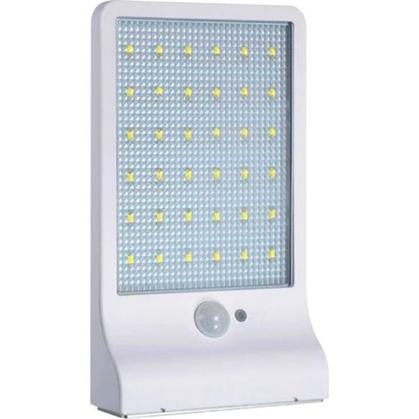 36 LED Outdoor Solar Light with Motion Sensor, Dimmable, Wireless Remote Control, Waterproof Solar Lamp for Door, Hallway, Patio, Fence, Poleless (White) (1/5)