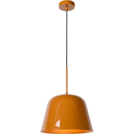 Suspension Art déco métal jaune MISHA Ø31cm E27 Lucide (1/2)