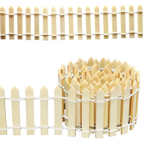 Clôture de Jardin Miniature en Bois Flexible - Décoration de Jardin Mini Barrière 100 X 5 Cm (1/5)