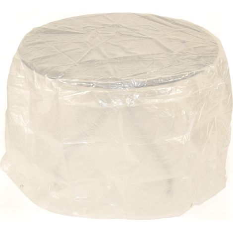 Abdeckhaube Tisch 125x70cm rund, PE transparent