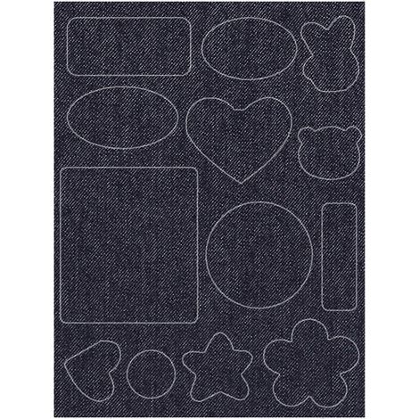 Patchs pour jeans, patchs en denim, patchs de réparation, patchs thermocollants, patchs adhésifs en tissu pour réparer les trous dans les vêtements (1/5)
