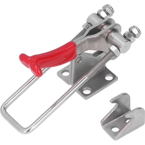 Verstellbare Kniehebelklemme, 318 kg Klemmkraft, Kniehebelklemme aus Edelstahl mit Schnellverschlusshebel zum Löten (1/5)