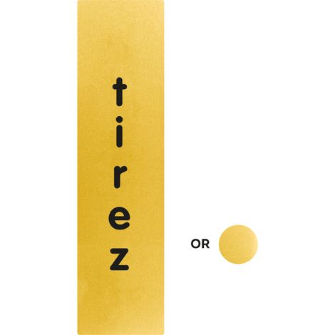 Plaque de porte Tirez vertical sans logo - Classique or 170x45mm - 4491608