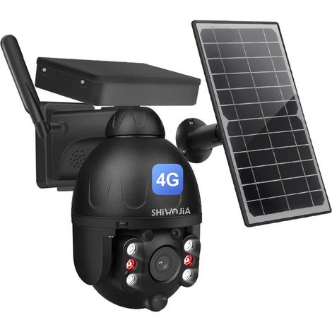 4G-Solar-Außenkamera, kabellose PTZ-Überwachungskamera mit PIR-Bewegungserkennung, Nachtsicht, Zwei-Wege-Audio, Cloud-/SD-Kartenspeicherung, IP66 wasserdicht (1/5)