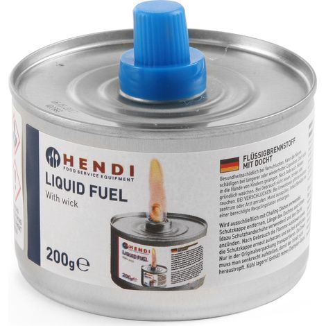 Brennstoffpaste für Speisenwärmer, Dose mit Docht, 200 ml, 24er-Set - Hendi 193686