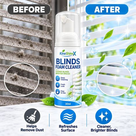 KineShineX Venetian Blind Foam Cleaner is suitable for cleaning the edges and corners of Venetian blind slats and pull cords. (1/4)
