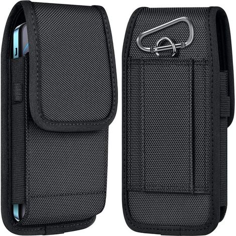 Étui de téléphone en nylon avec clip ceinture, compatible iPhone 12 11 X SE2 7 8 Plus, Samsung Galaxy et Pixel 5/4A (1/4)