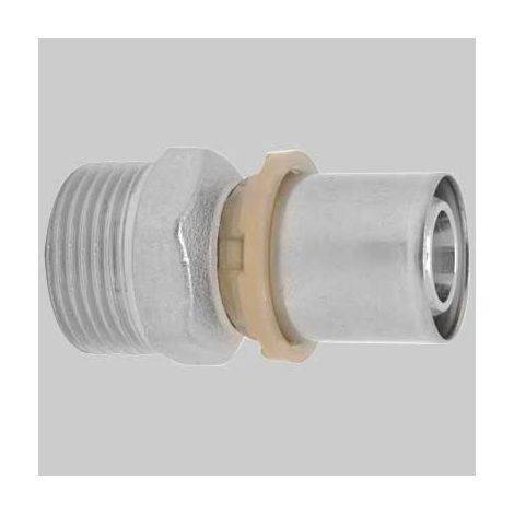 RACCORDO DIRITTO MASCHIO A PRESSARE  20 x 1/2     ICMA