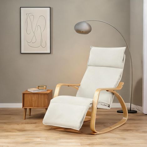 Fauteuil roulant en tissu effet lin avec repose-jambes réglable (1/5)