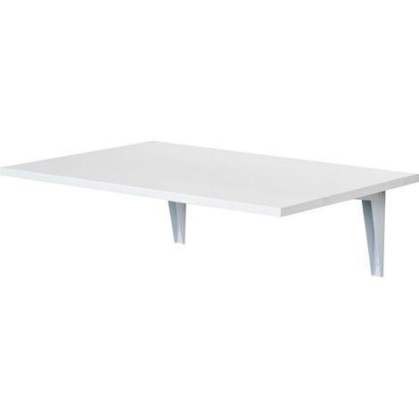 Tavolino da Parete Pieghevole Salvaspazio 60x40x20 cm in MDF Bianco (1/5)