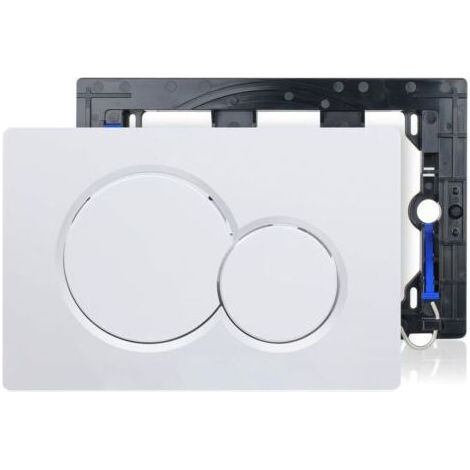 Panel de descarga compatible con los sistemas Geberit Sigma 01, UP320, UP300 y UP720 – Panel con marco de montaje integrado para válvulas de descarga y repuestos. (1/4)
