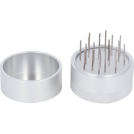Kaffeenadelspender mit Ständer für effizientes Dosieren, Edelstahl-Handrührstab, Silber, 53 mm / 2,1 Zoll (1/5)