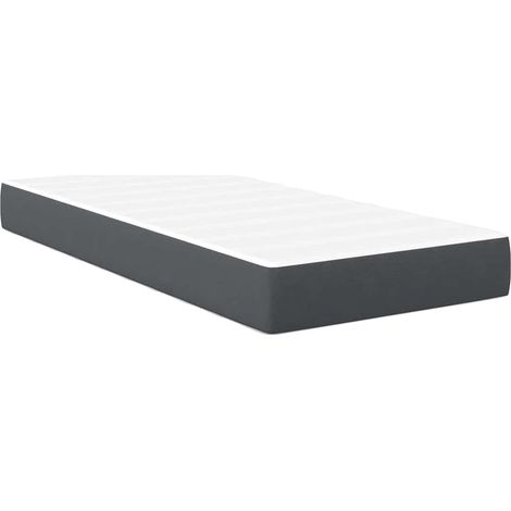 Lit simple  Lit adulte  Matelas de Lit avec matelas Gris 80 x 200 cm tissu