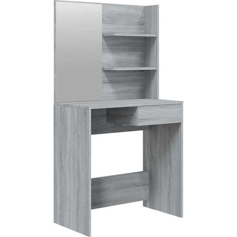 vidaXL Tocador con espejo color gris sonoma 74,5x40x141 cm (1/2)