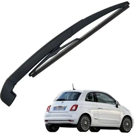 Bras Essuie Glace Arrière et Balai Essuie Glace, Arrière de Bras d'Essuie-Glace en Caoutchouc Naturel Toutes Saisons Kit Remplacement pour FIAT 500 2007-2011 (1/5)