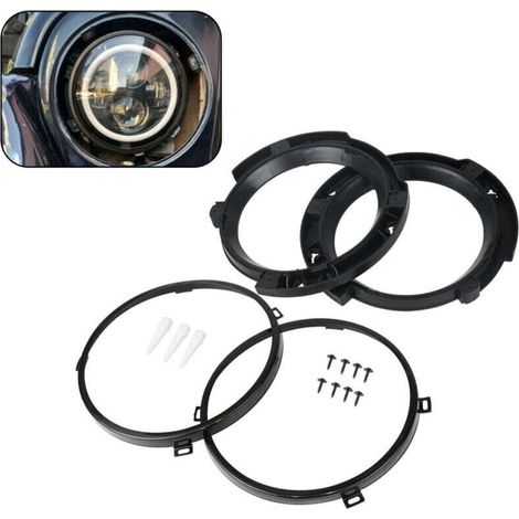 1 paire de phares du phare de montage de montage ensemble de 7 pouces remplacement pour Jeep Wrangler JK 2007-2017 (1/4)