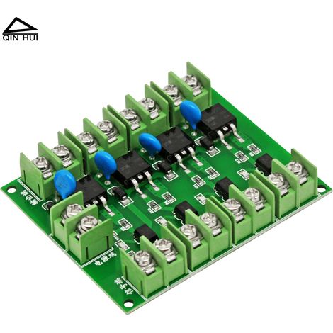 Elektronische Vierkanal-MOSFET-Steuerplatine, DC-gesteuert, mit 3-20V-Impulsschalter (1/4)