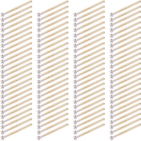 100 unités de broches de test Pogo à 4 griffes, tête en laiton, diamètre 2.36mm, longueur 34mm pour connecteurs à ressort (1/5)