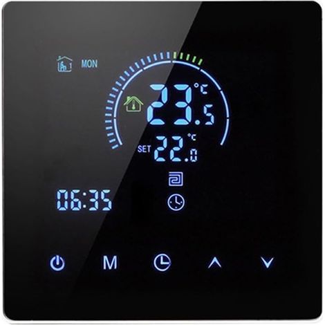 Thermostat intelligent WiFi, contrôleur de température de chauffage électrique au sol, programmable hebdomadaire, contrôle à distance, écran tactile, pour Tuya (chauffe eau 3 A)