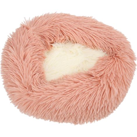 Lit chauffant électrique pour animaux de compagnie, température réglable, étanche, alimentation USB, pour chats et chiens, diamètre 50 cm (19,7 pouces), rose (1/5)