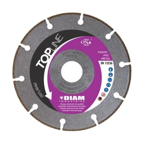 Diamanttrennscheibe DIAM Ø125mm - Für Stahl, Edelstahl - SPI125/22 (1/2)
